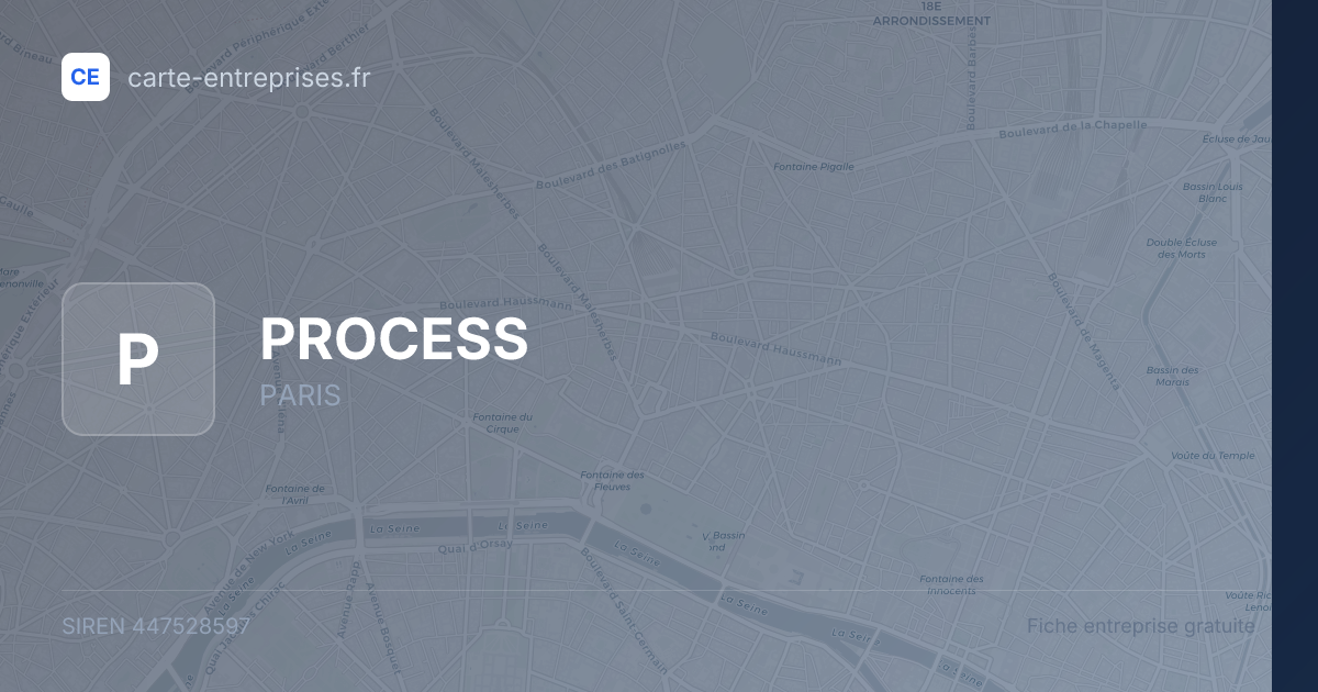 PROCESS — 447528597 — fiche entreprise