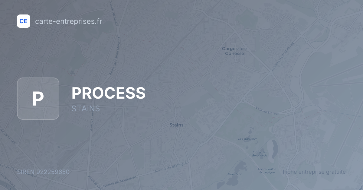 PROCESS — 922259650 — fiche entreprise