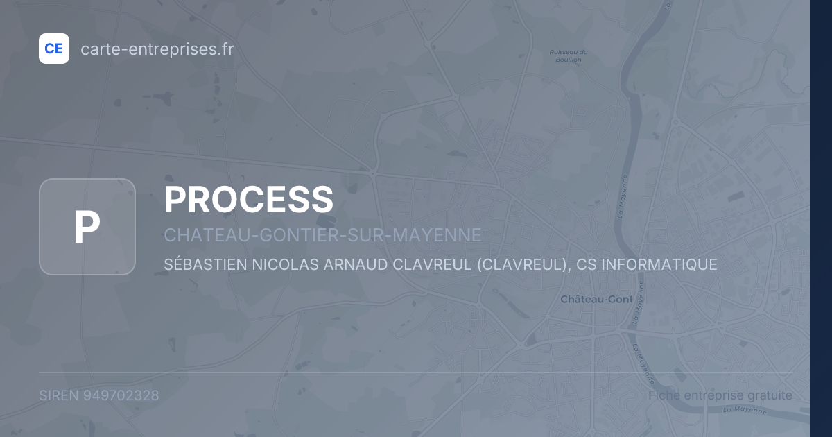 PROCESS — 949702328 — fiche entreprise