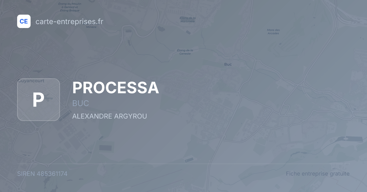 PROCESSA — 485361174 — fiche entreprise