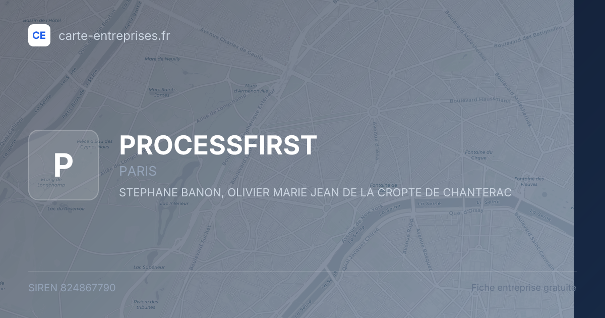 PROCESSFIRST — 824867790 — fiche entreprise