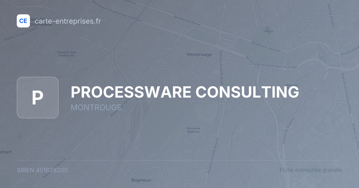 PROCESSWARE CONSULTING — 451628200 — fiche entreprise