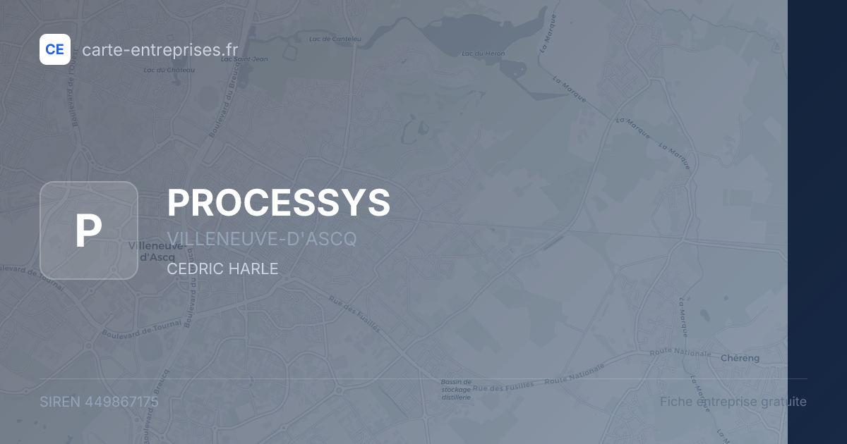 PROCESSYS — 449867175 — fiche entreprise