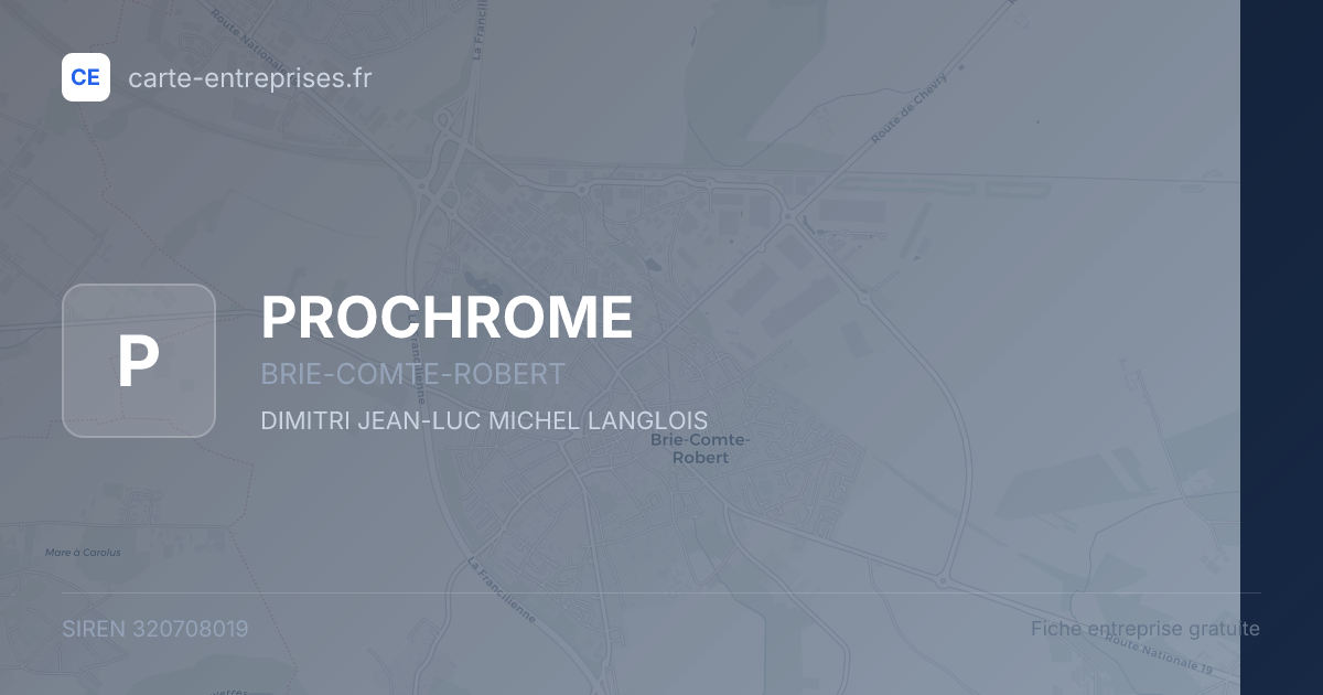 PROCHROME — 320708019 — fiche entreprise