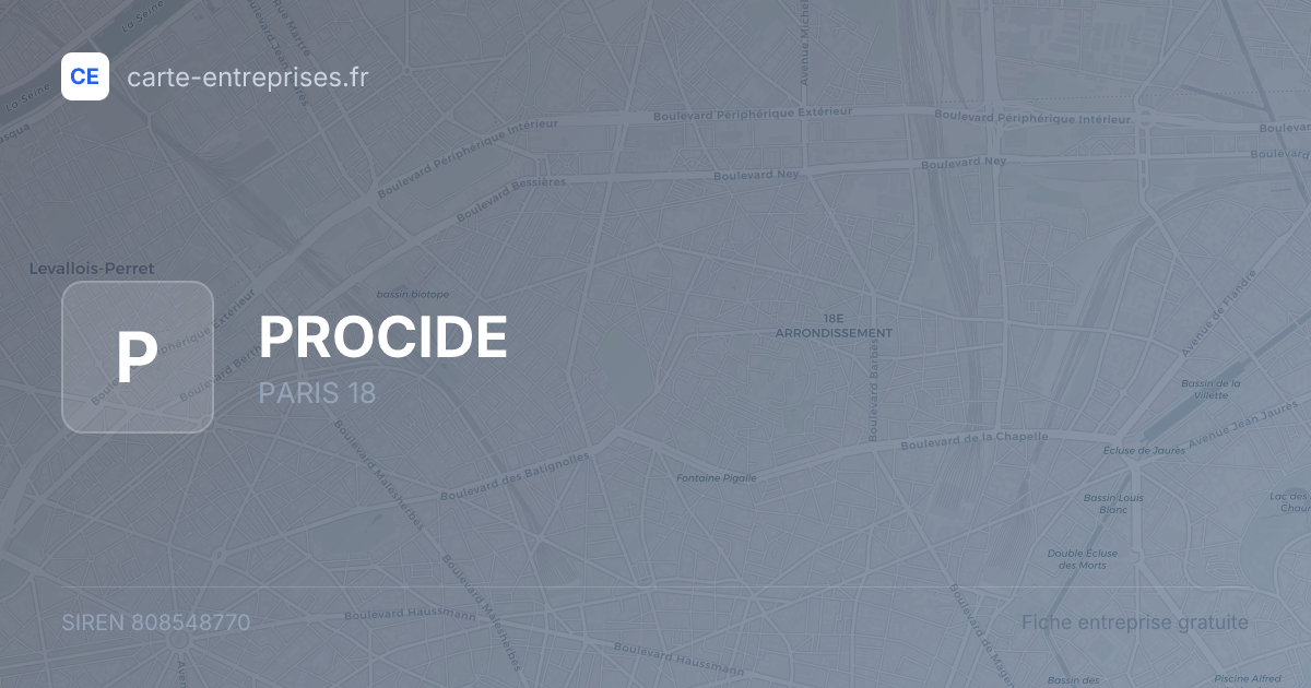 PROCIDE — 808548770 — fiche entreprise