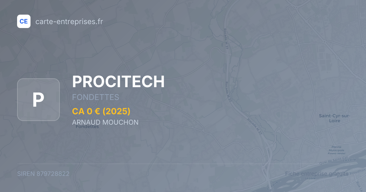PROCITECH — 879728822 — fiche entreprise