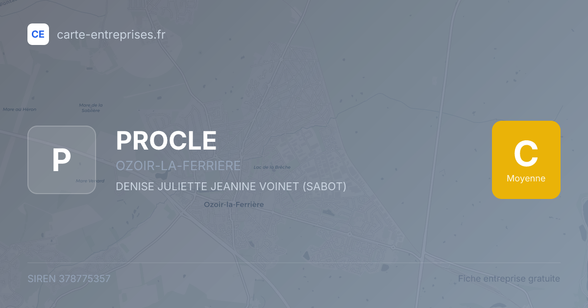 PROCLE — 378775357 — fiche entreprise