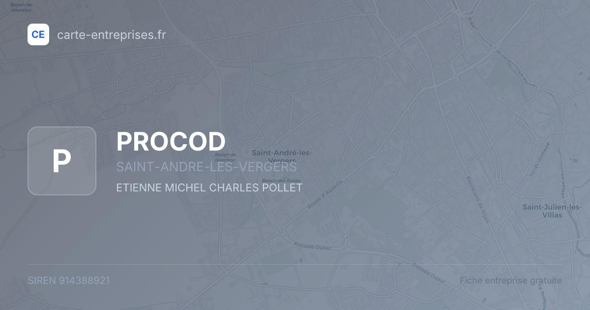 PROCOD — 914388921 — fiche entreprise
