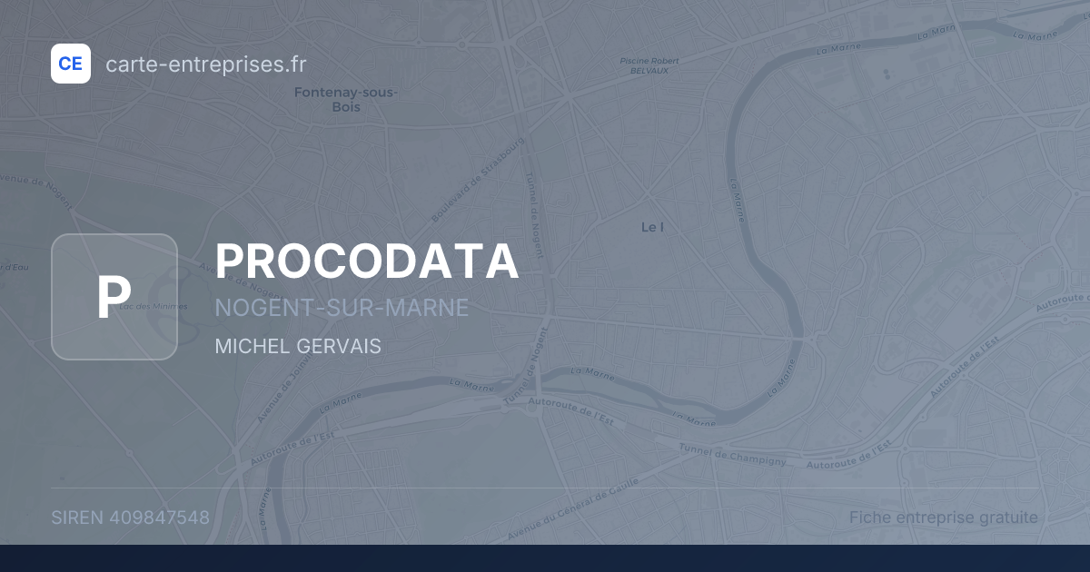 PROCODATA — 409847548 — fiche entreprise