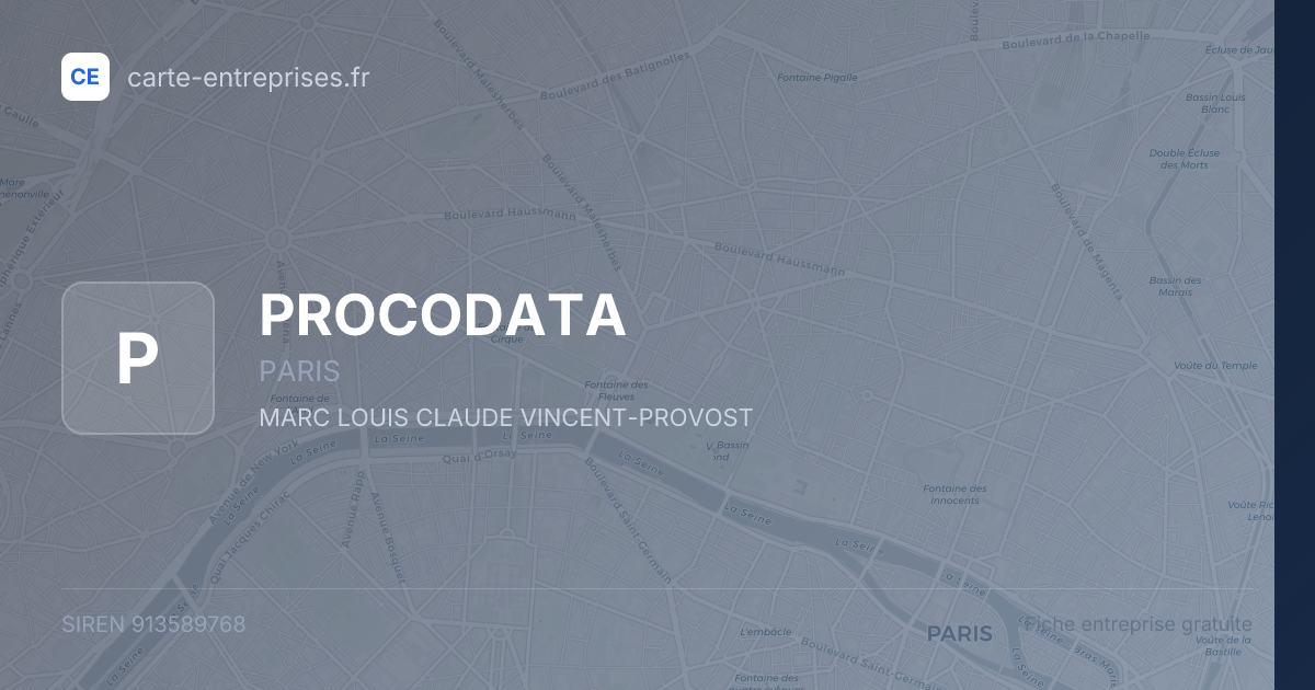 PROCODATA — 913589768 — fiche entreprise