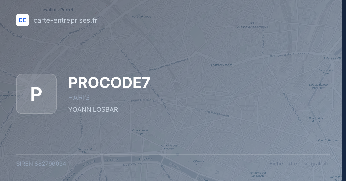 PROCODE7 — 882796634 — fiche entreprise