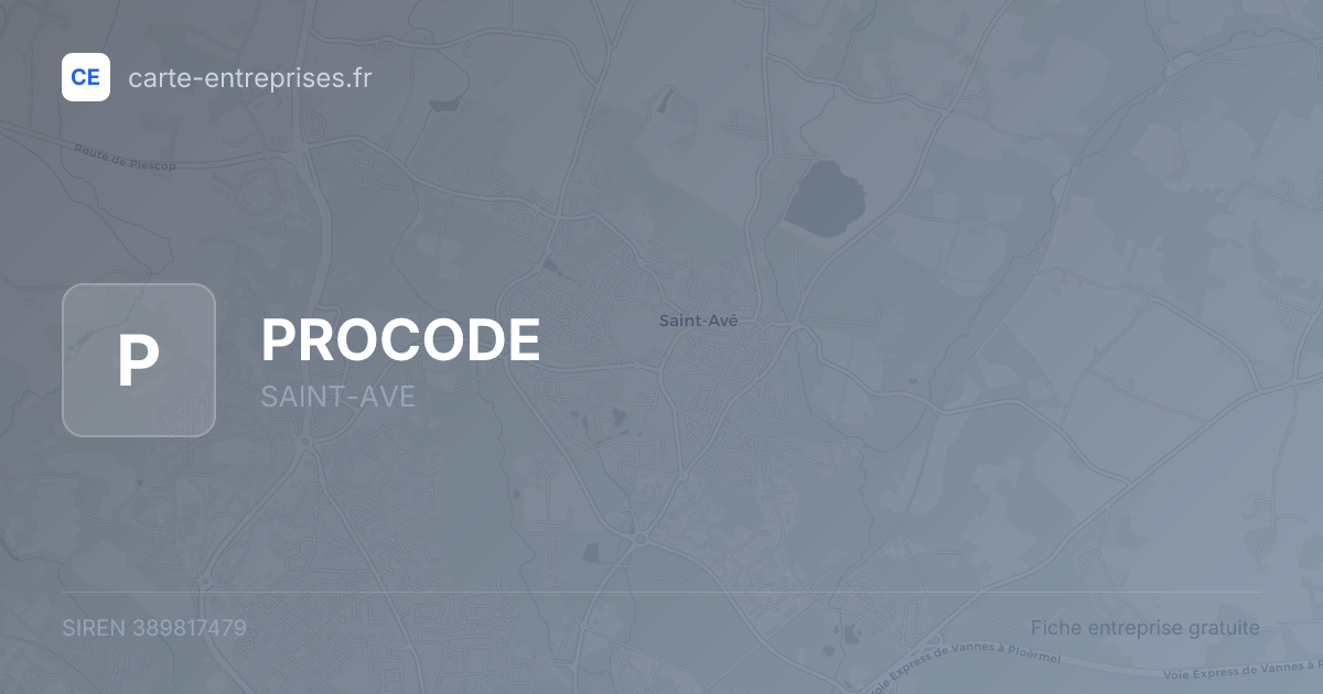 PROCODE — 389817479 — fiche entreprise