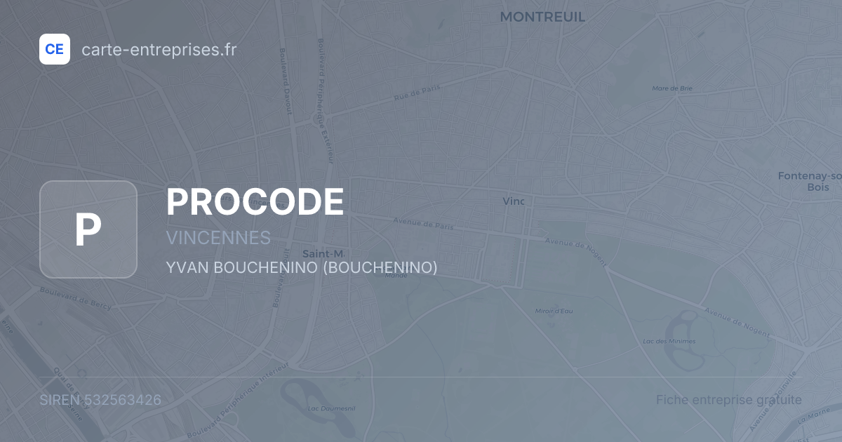 PROCODE — 532563426 — fiche entreprise