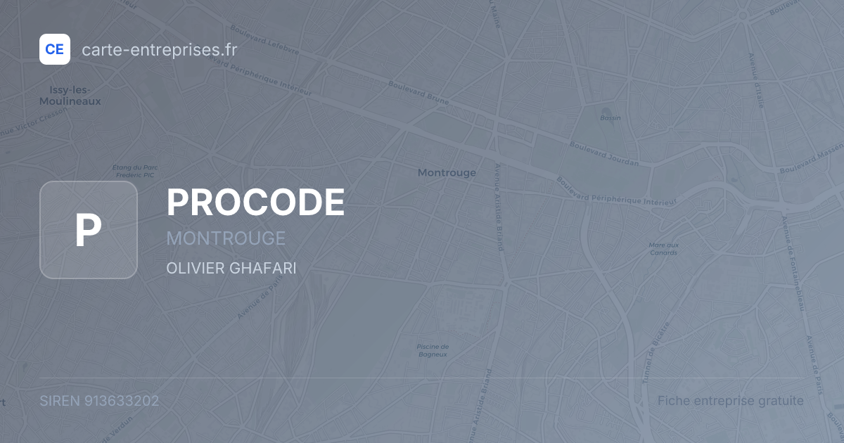 PROCODE — 913633202 — fiche entreprise