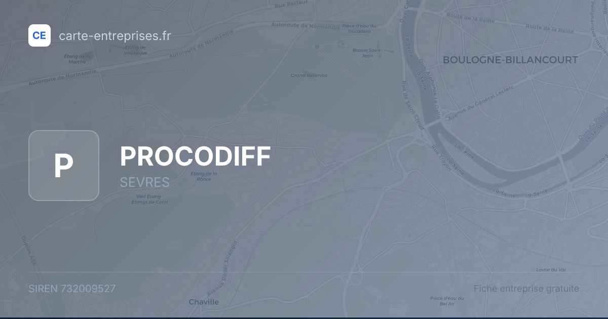 PROCODIFF — 732009527 — fiche entreprise