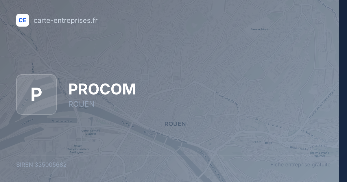PROCOM — 335005682 — fiche entreprise