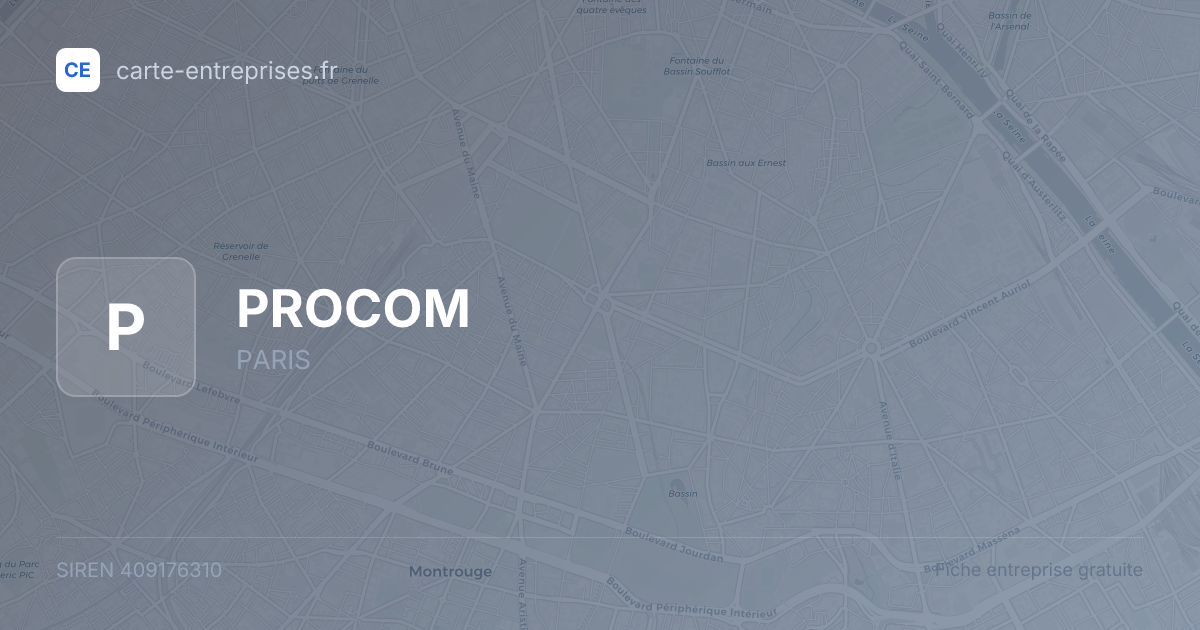 PROCOM — 409176310 — fiche entreprise