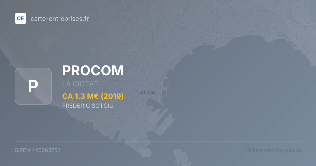 PROCOM — 440263754 — fiche entreprise