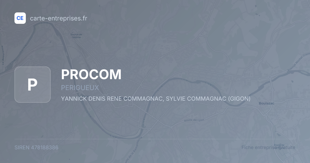 PROCOM — 478188386 — fiche entreprise