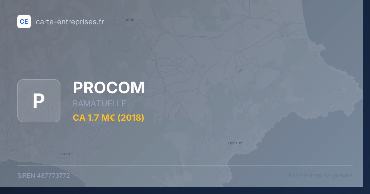 PROCOM — 487773772 — fiche entreprise
