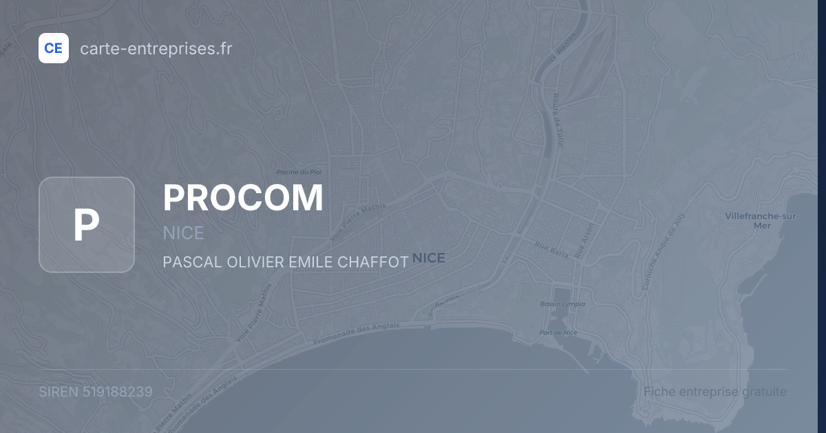 PROCOM — 519188239 — fiche entreprise