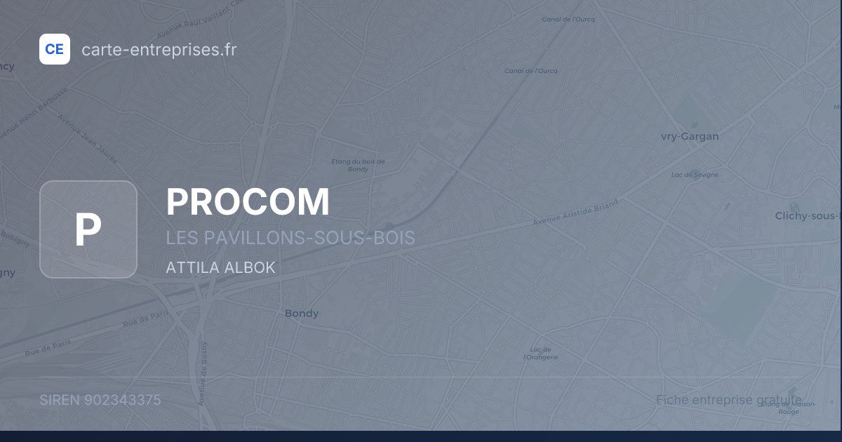 PROCOM — 902343375 — fiche entreprise