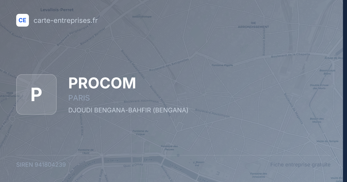 PROCOM — 941804239 — fiche entreprise