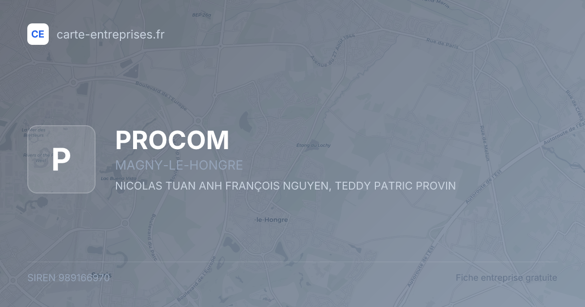 PROCOM — 989166970 — fiche entreprise