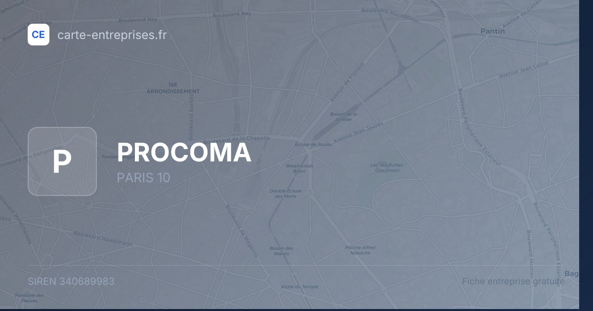 PROCOMA — 340689983 — fiche entreprise