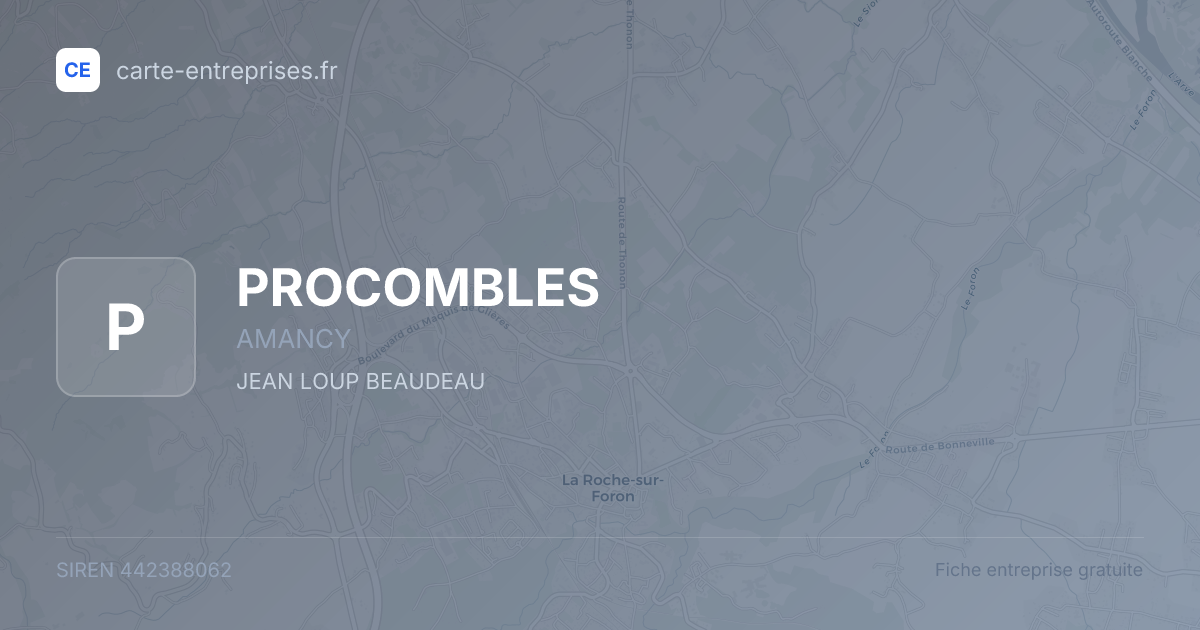 PROCOMBLES — 442388062 — fiche entreprise