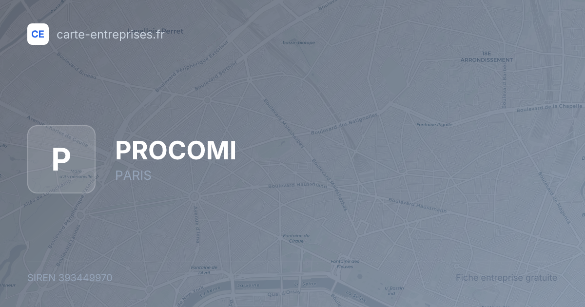 PROCOMI — 393449970 — fiche entreprise