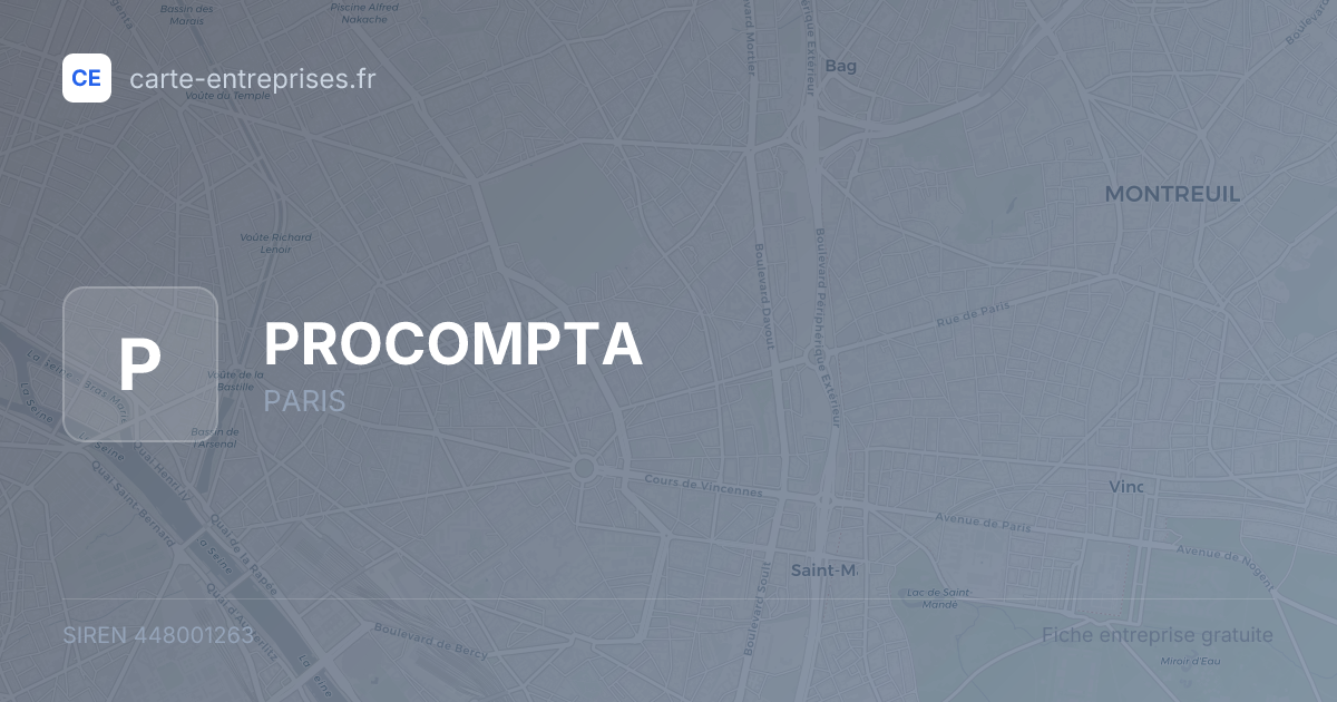 PROCOMPTA — 448001263 — fiche entreprise