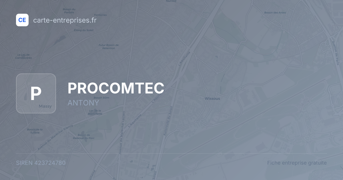PROCOMTEC — 423724780 — fiche entreprise