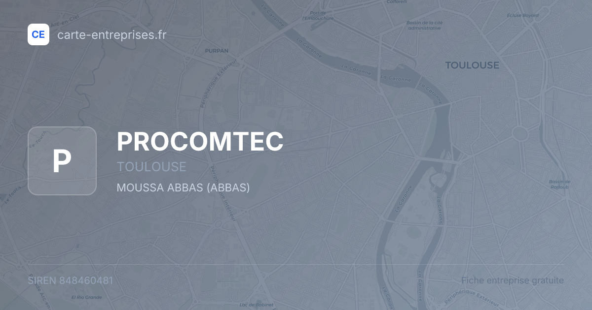 PROCOMTEC — 848460481 — fiche entreprise