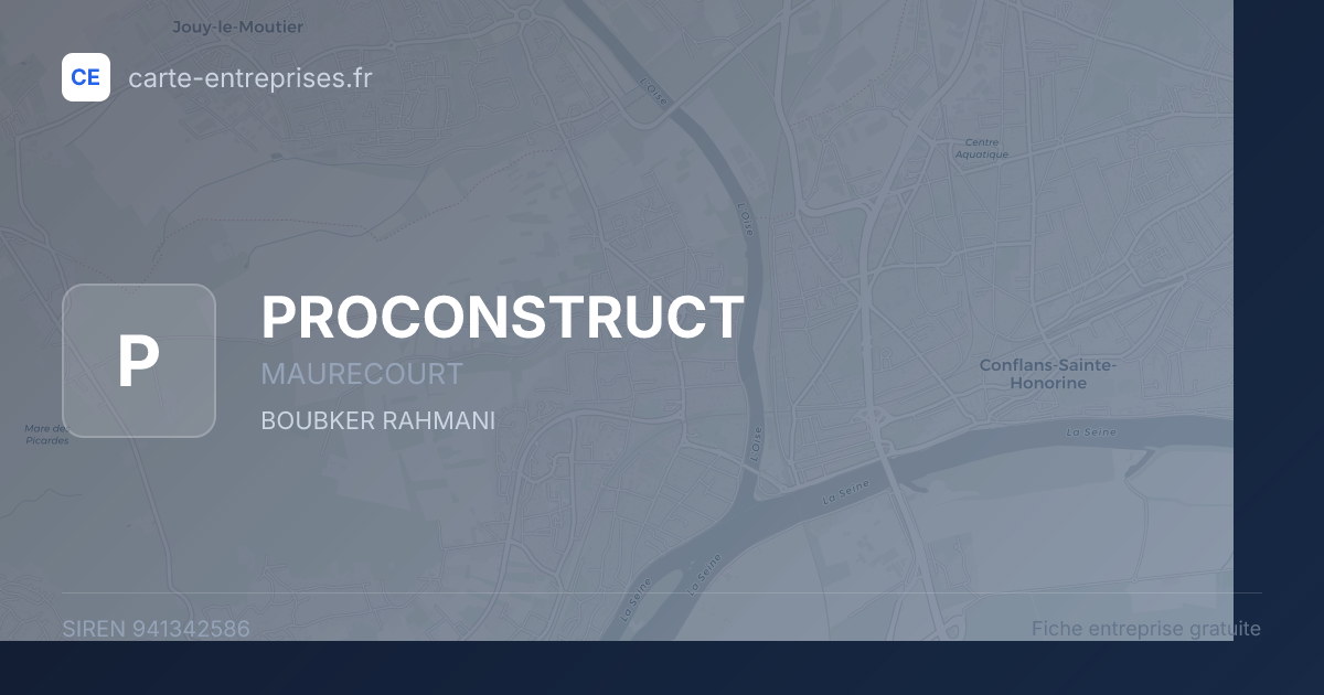 PROCONSTRUCT — 941342586 — fiche entreprise