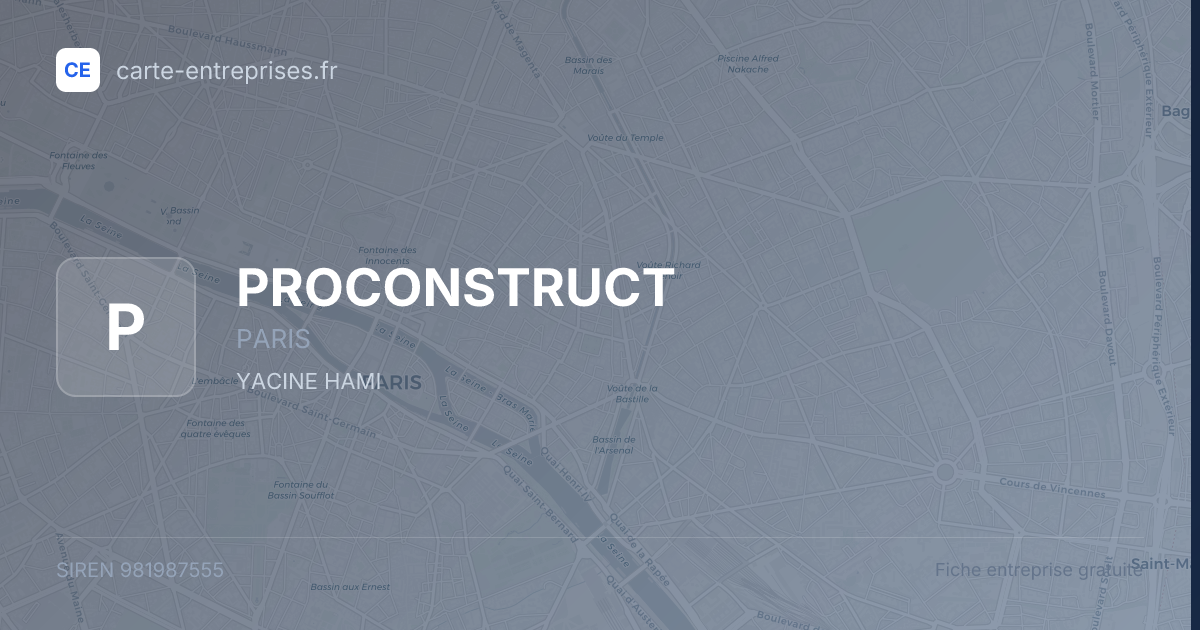 PROCONSTRUCT — 981987555 — fiche entreprise