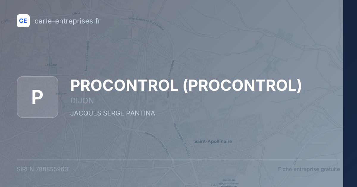 PROCONTROL — 788855963 — fiche entreprise