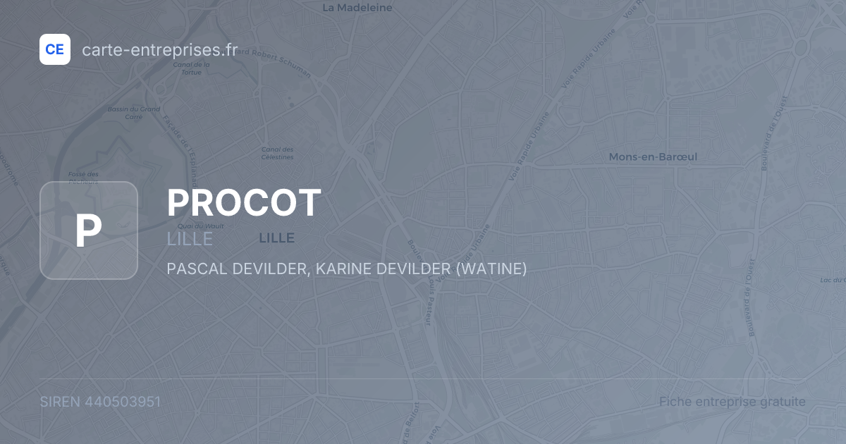 PROCOT — 440503951 — fiche entreprise