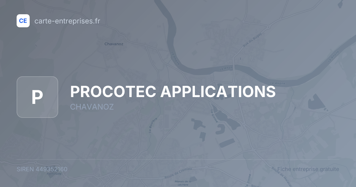 PROCOTEC APPLICATIONS — 449352160 — fiche entreprise