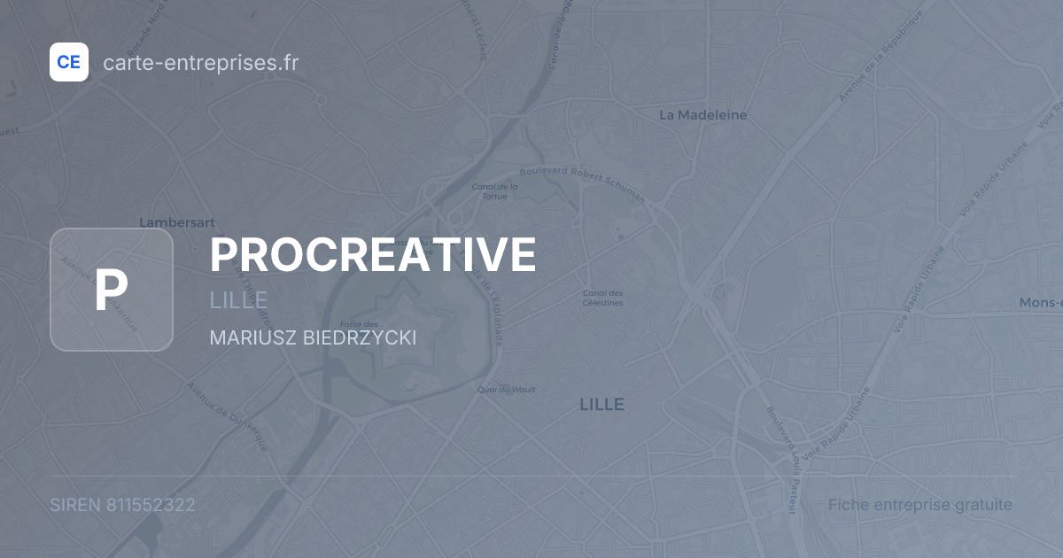 PROCREATIVE — 811552322 — fiche entreprise