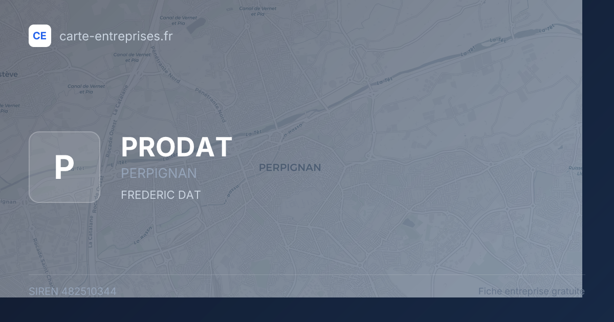 PRODAT — 482510344 — fiche entreprise