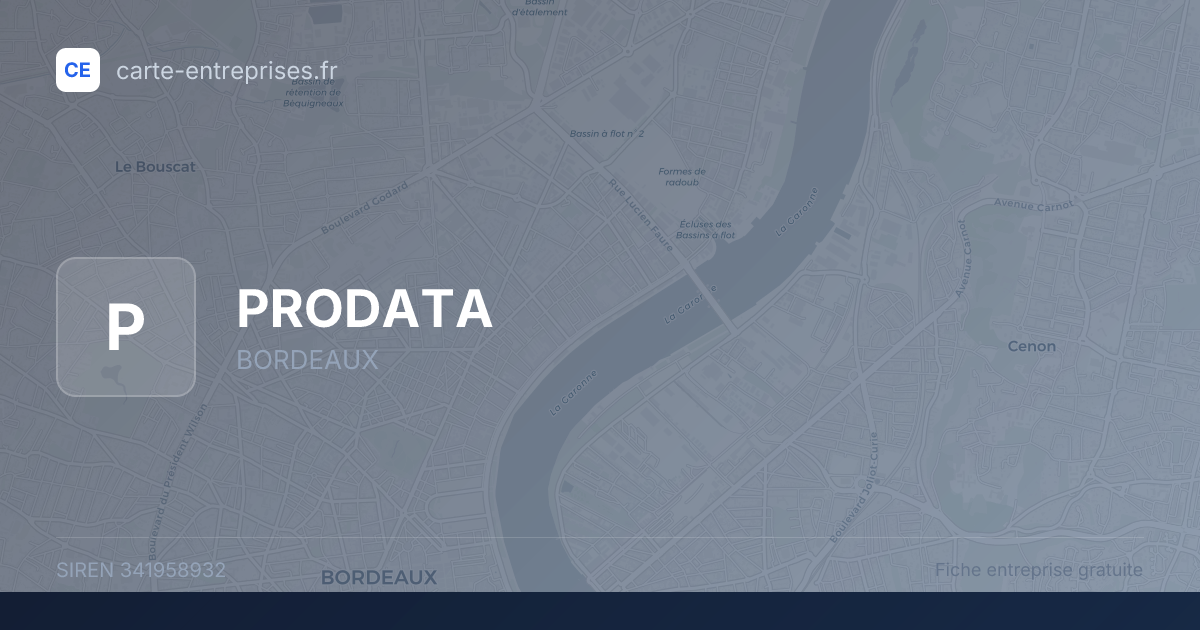 PRODATA — 341958932 — fiche entreprise