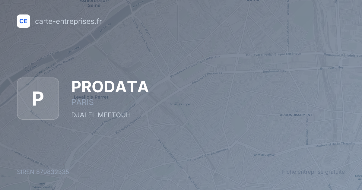 PRODATA — 879832335 — fiche entreprise