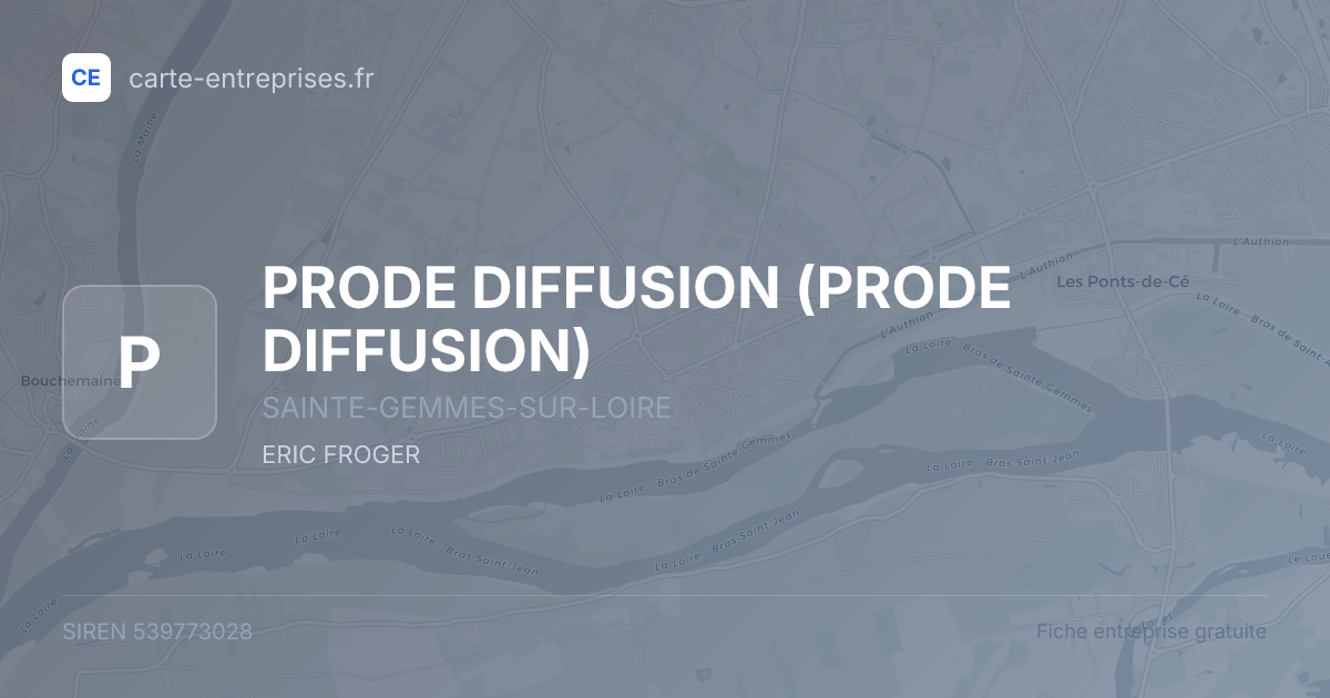 PRODE DIFFUSION — 539773028 — fiche entreprise