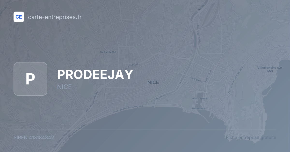 PRODEEJAY — 413184342 — fiche entreprise