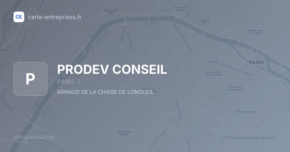 PRODEV CONSEIL — 803561786 — fiche entreprise