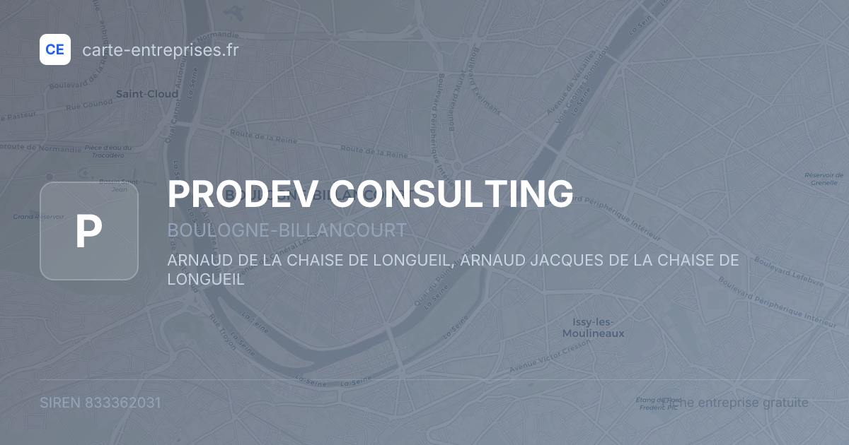 PRODEV CONSULTING — 833362031 — fiche entreprise