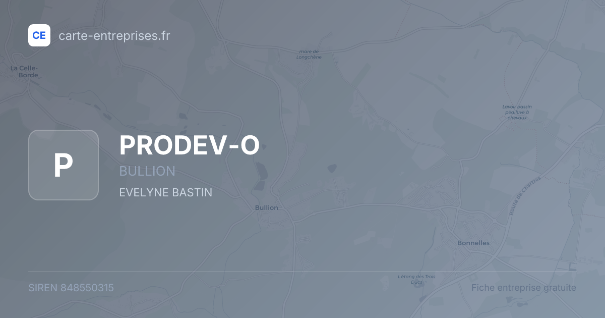 PRODEV-O — 848550315 — fiche entreprise