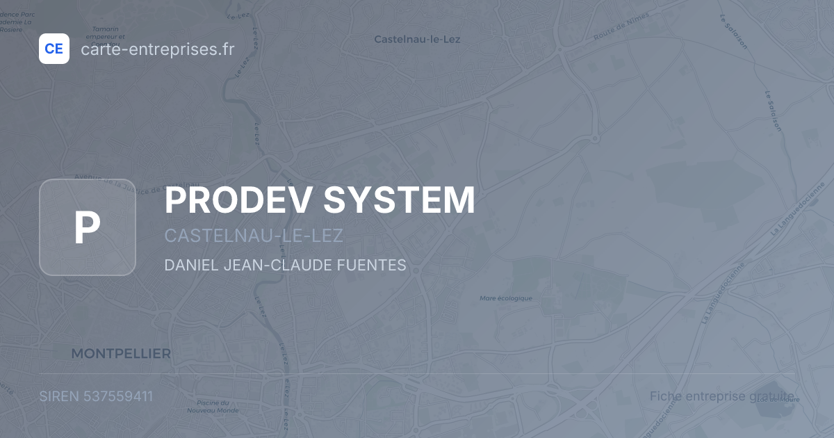 PRODEV SYSTEM — 537559411 — fiche entreprise