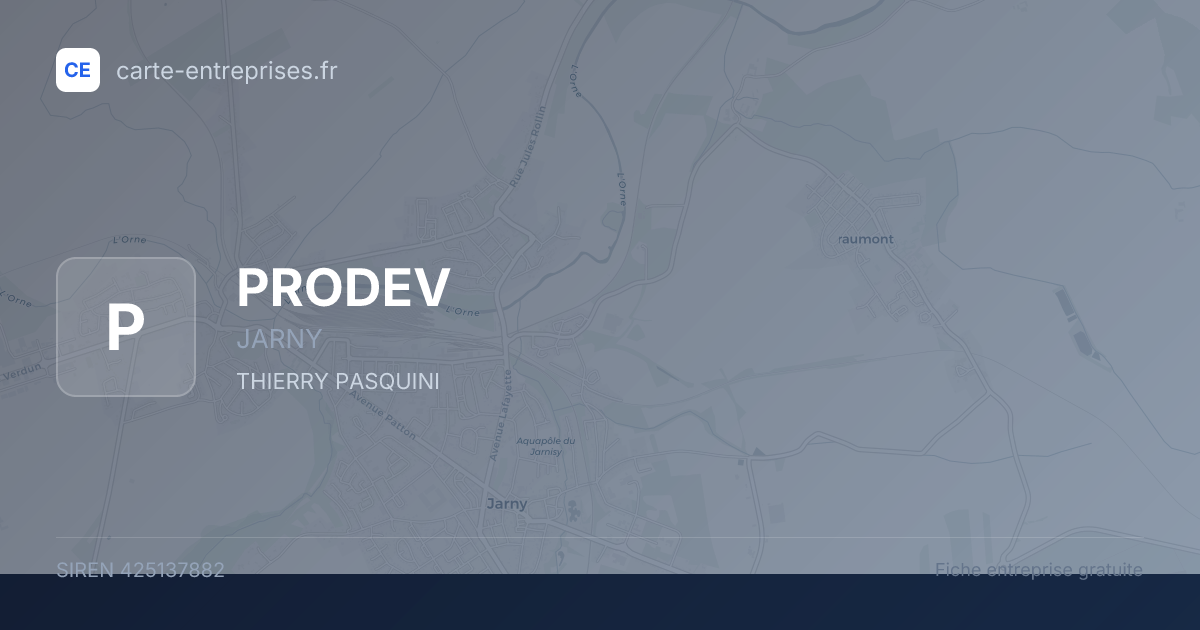 PRODEV — 425137882 — fiche entreprise